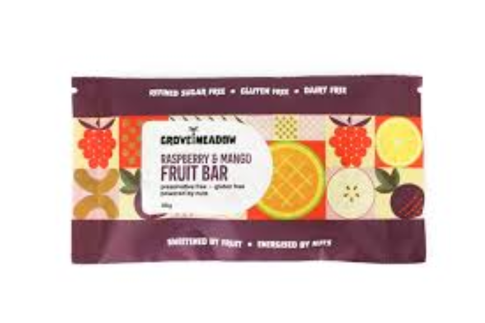 GROVE N MEADOW RASPBERRY N MANGO FRUIT BAR 30G